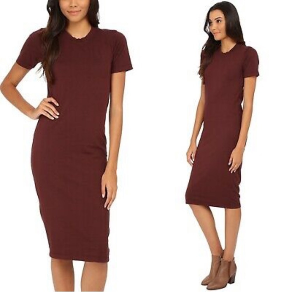 Michael Stars t shirt jersey knit midi dress